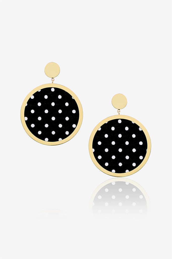 Black Dot Earrings