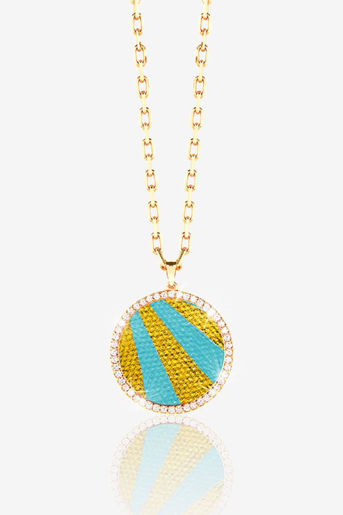 14K GOLD PAVE LOCKET