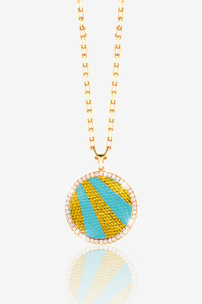14K GOLD PAVE LOCKET