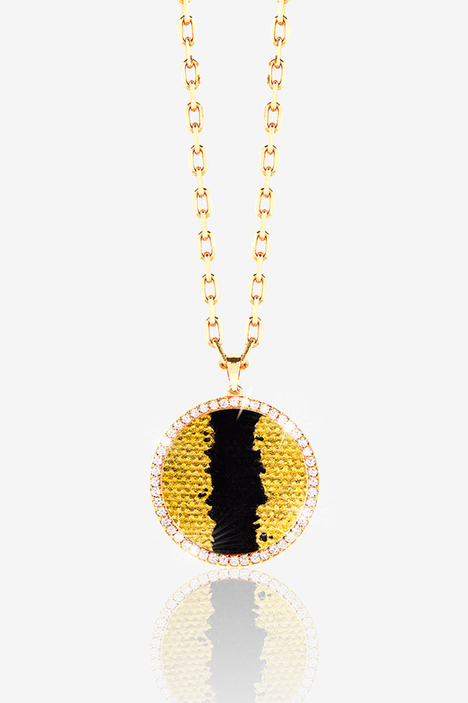 14K GOLD PAVE LOCKET