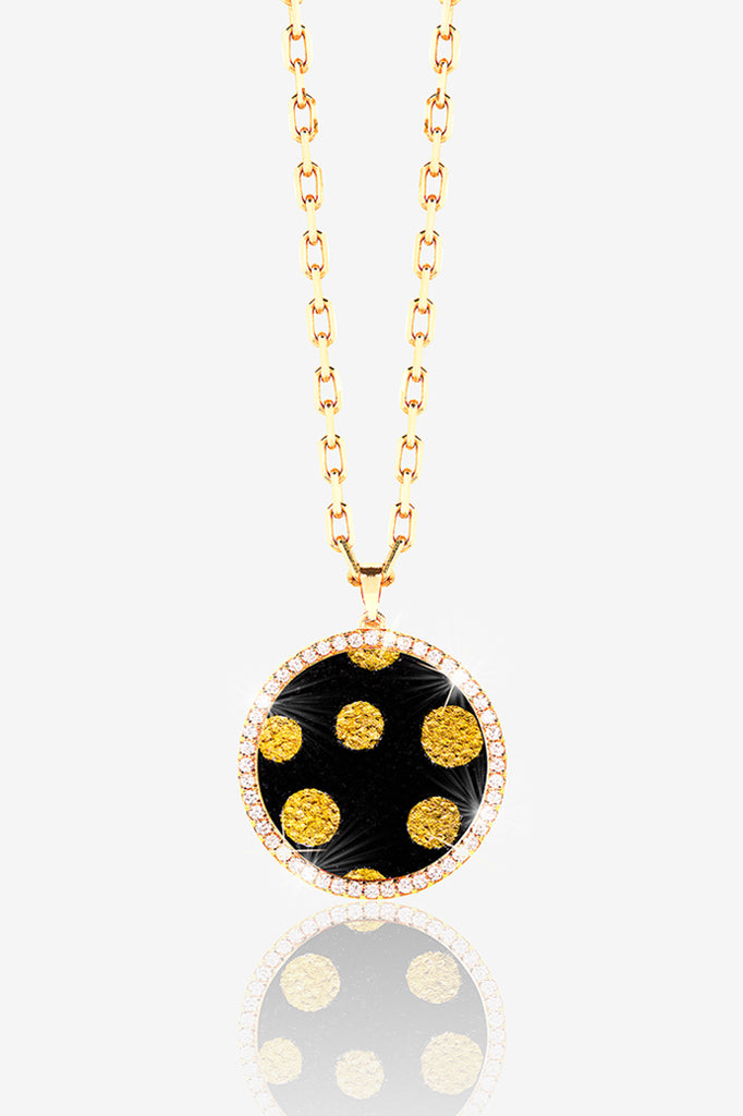 14K GOLD PAVE LOCKET