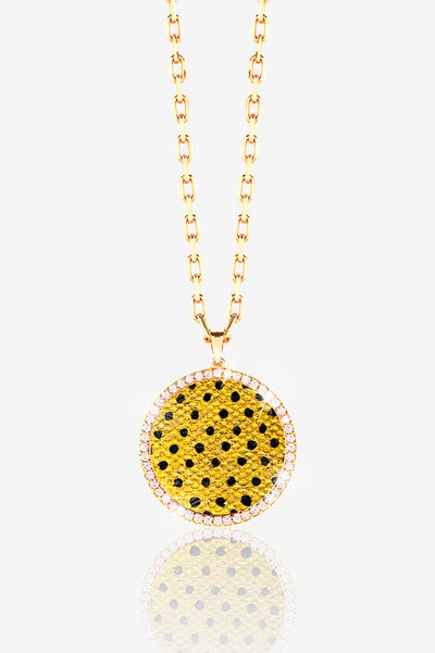 14K GOLD PAVE LOCKET