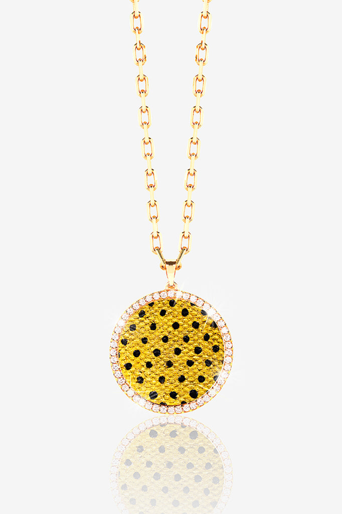 14K GOLD PAVE LOCKET