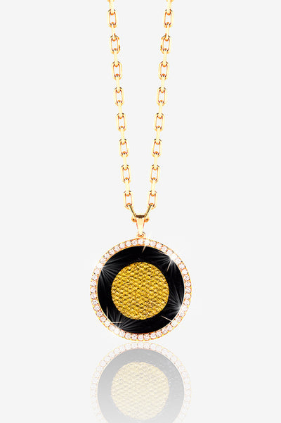 14K GOLD PAVE LOCKET