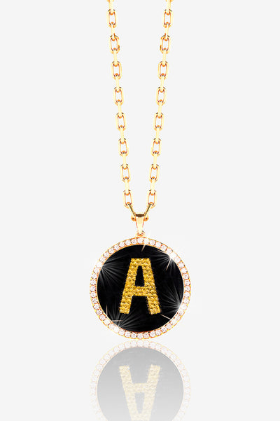 14K GOLD PAVE LOCKET