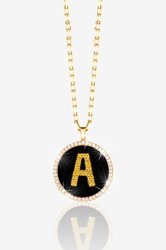14K GOLD PAVE LOCKET