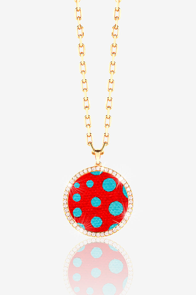14K GOLD PAVE LOCKET