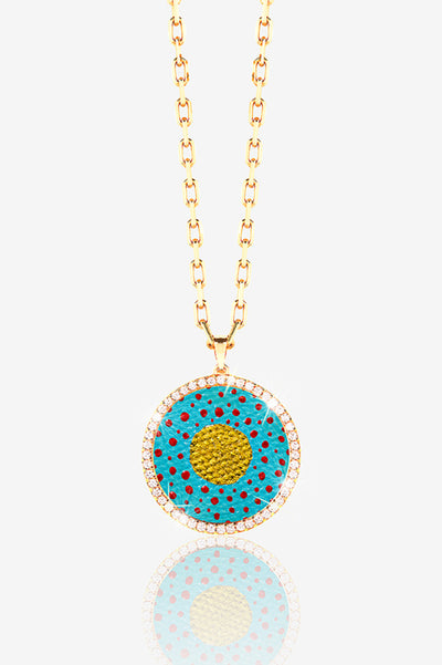 14K GOLD PAVE LOCKET