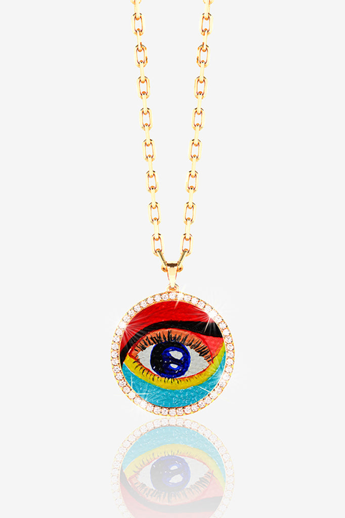 14K GOLD PAVE LOCKET
