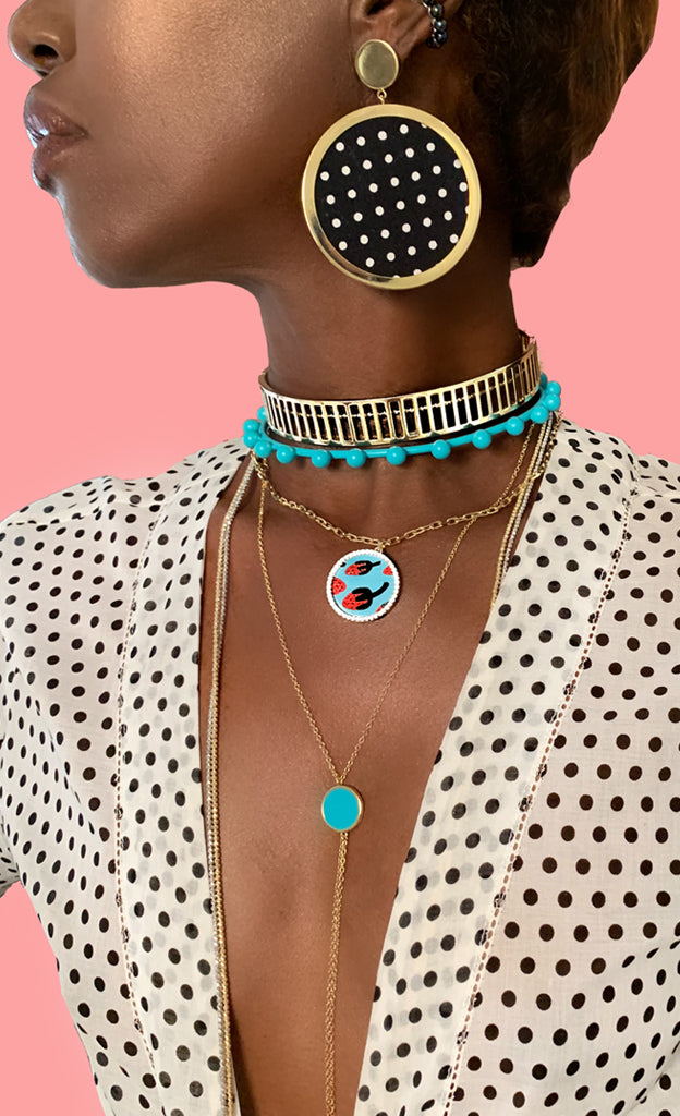 14K GOLD PAVE LOCKET
