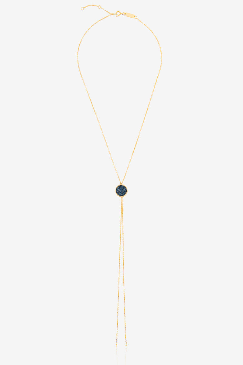 Denim Lariat Necklace